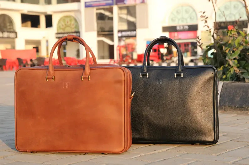 Personalized Leather Briefcase for men, Messenger Bag, Men Leather Shoulder Bag Leather Laptop Bag, Briefcase Satchel Portfolio Notebook bag