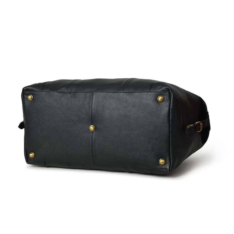 Personalized Mens Travel Bag|Black Leather Weekender Bag|Unique Gifts For Him| Handmade Full Grain Leather Duffle Bag| Leather Holdall Men