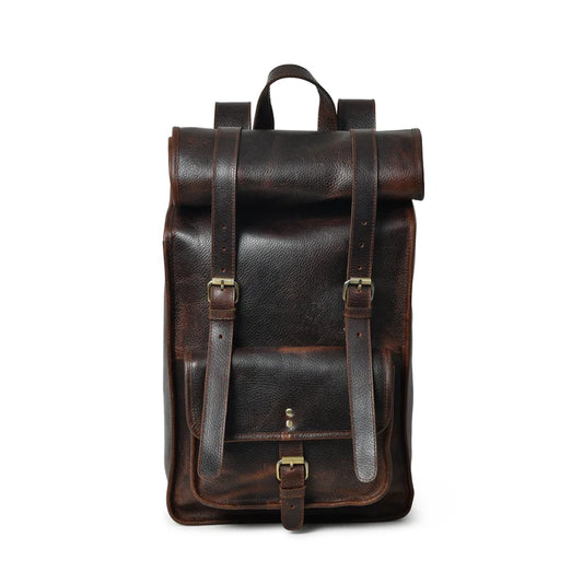 Personalized Leather Rolltop Backpack|Full Grain Leather Rolltop Rucksack Men|15" Laptop Backpack Her|Leather Travel Bag|Unique Gift For Him